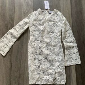 PRINCESS POLLY Sheer Lace Mini Dress